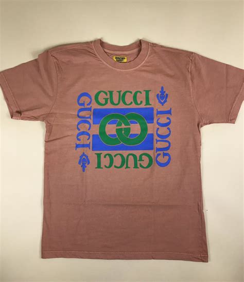 washed t shirt with gucci logo fake|bootleg gucci shirt chinatown market.